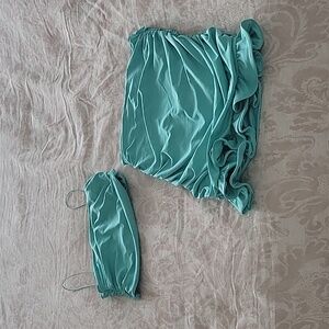 Oh Polly two piece teal skirt set